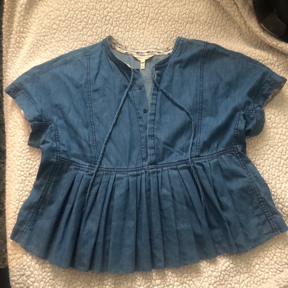 Rebecca Taylor denim top - Picture 3 of 5